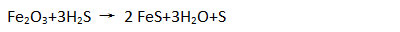 三价铁的氧化物被H2S还原