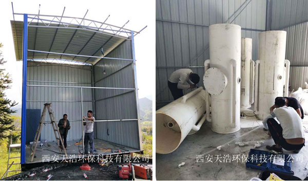 湖南汝城县农村饮用水处理项目一体化净水设备安装